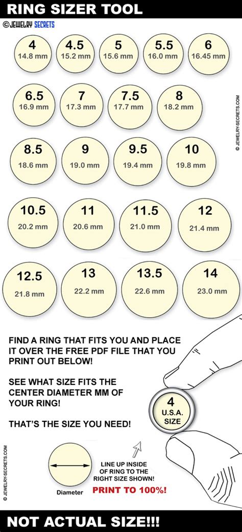 dior ring chart|finger ring measurement chart.